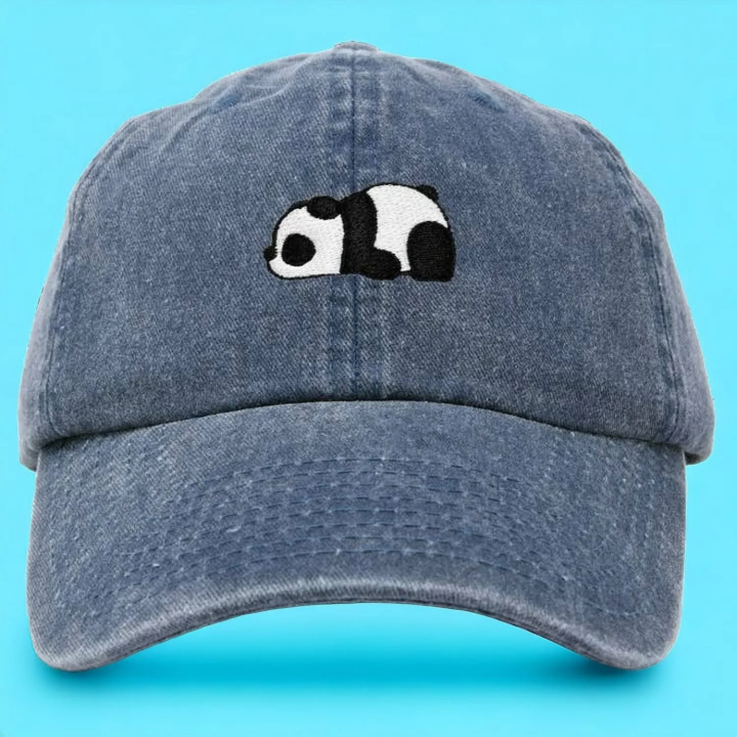 Baby Panda Dad Hat - Washed Denim
