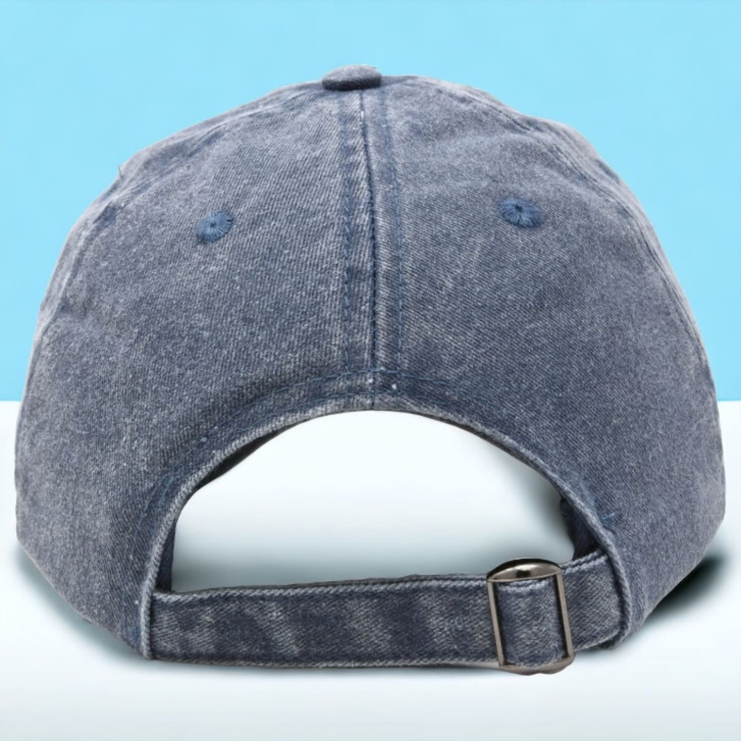 Baby Panda Dad Hat - Washed Denim - Image 4