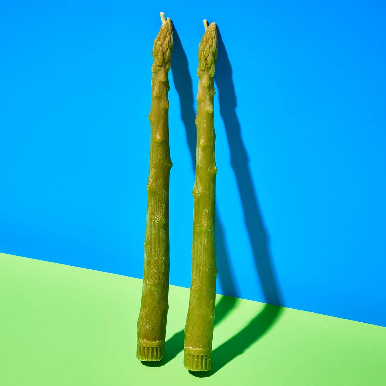 Asparagus Beeswax Taper Candles