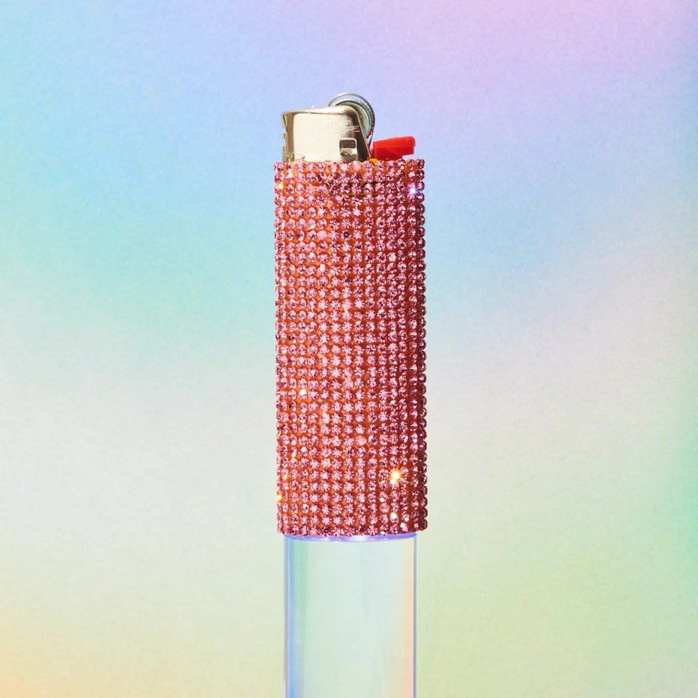 Bling Rhinestone Lighter - Pink