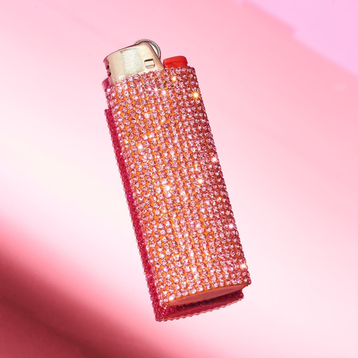 Bling Rhinestone Lighter - Pink - Image 2