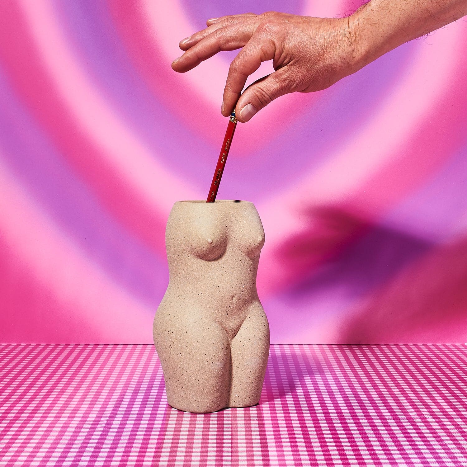 Body Form Earthenware Vase - Image 3