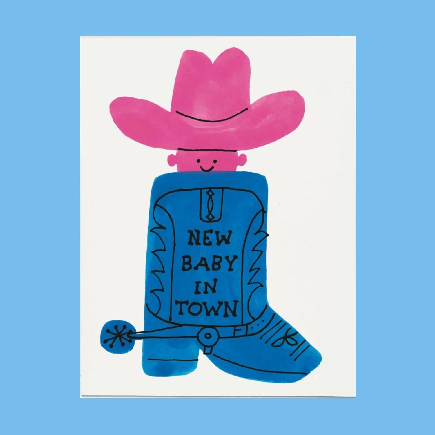 Boot Baby Greeting Card