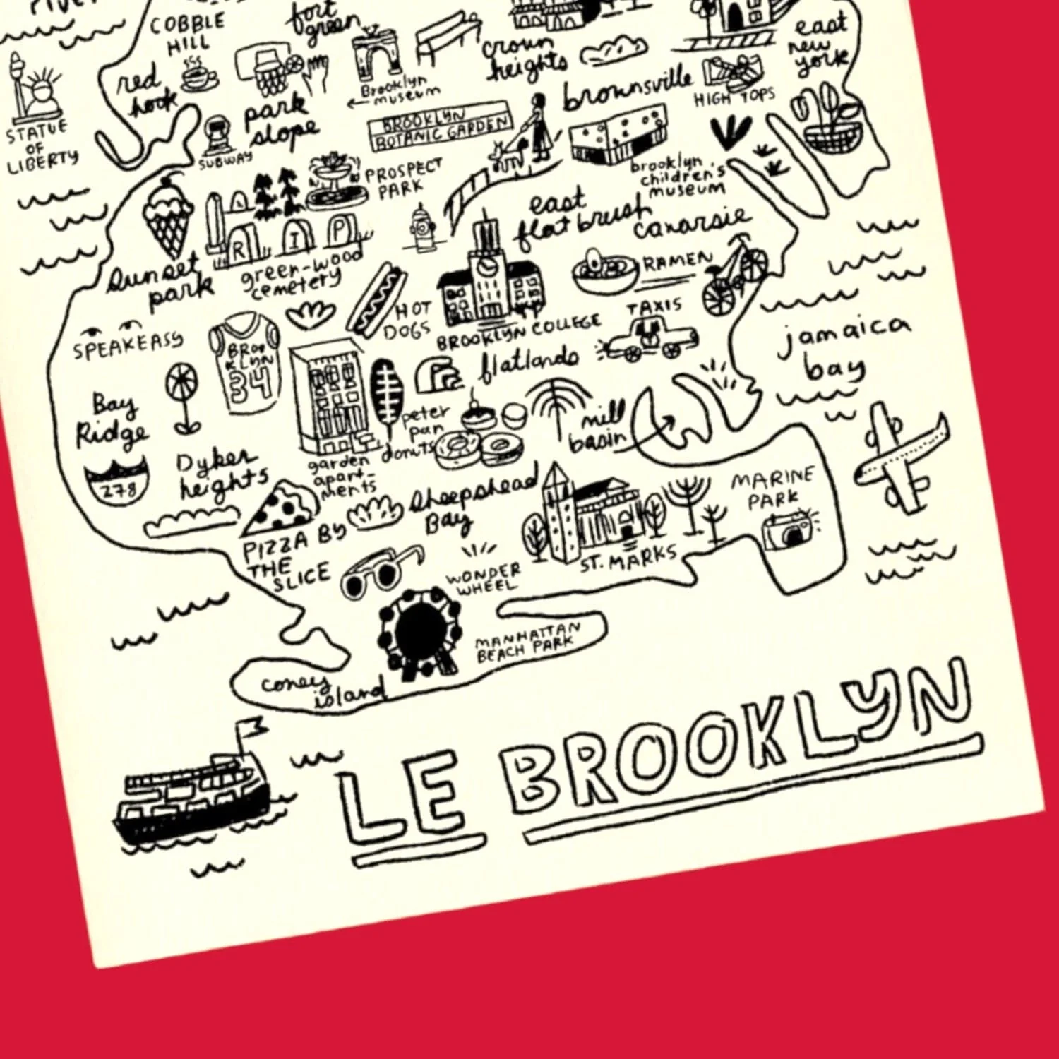 Brooklyn Map Greeting Card - Image 2