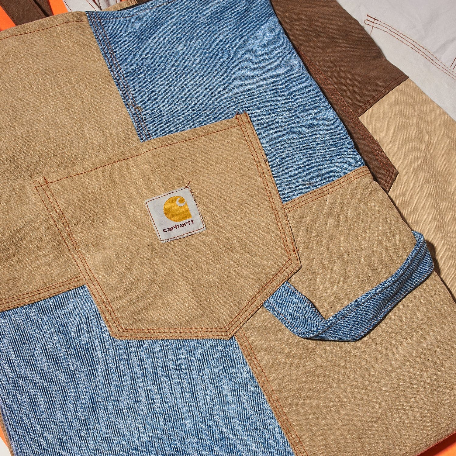 Carhartt Recycled Patchwork Tote Bag - Image 6