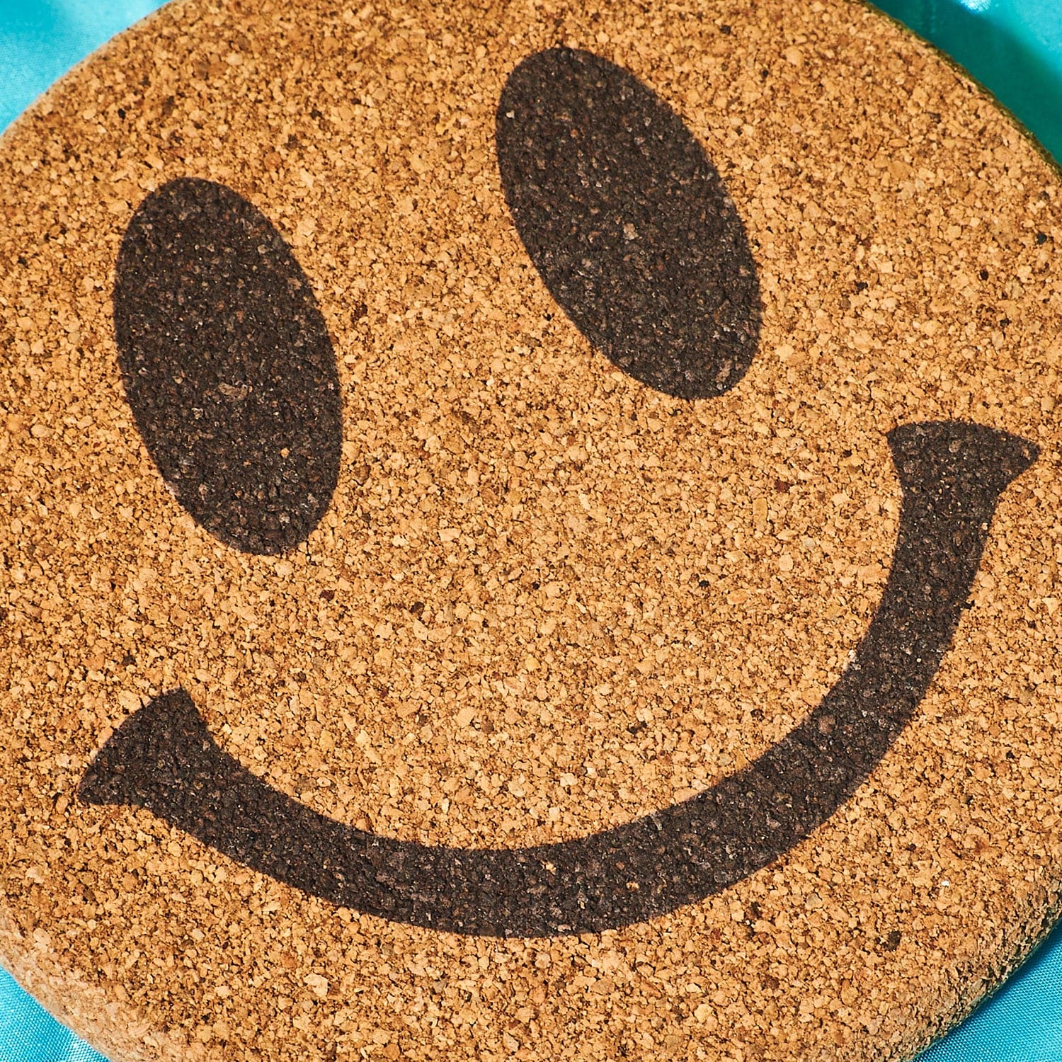 Smiley Face Cork Coaster - Image 4