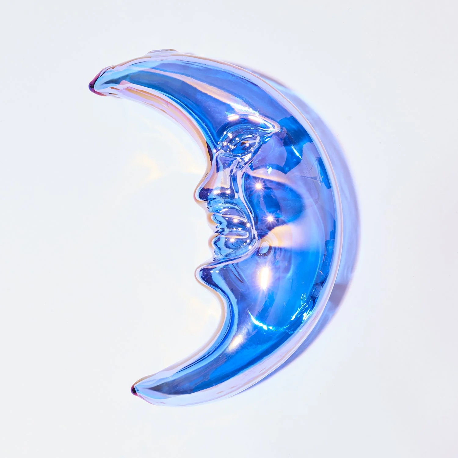 Crescent Moon Hand Pipe Blue - Image 5