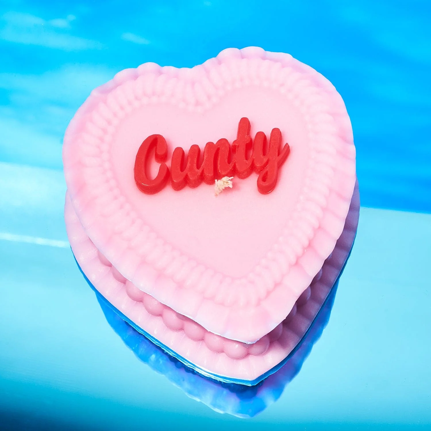 Cunty Heart Cake Candle