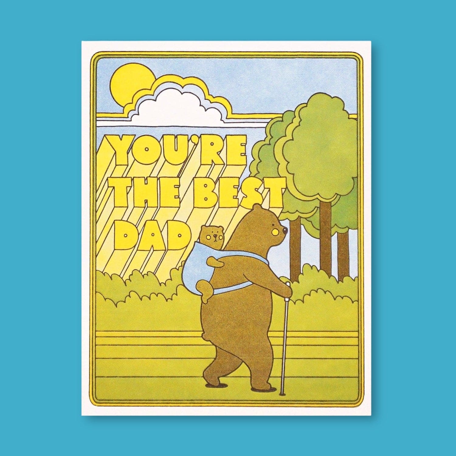 Father's Day Card - Hiking Bear