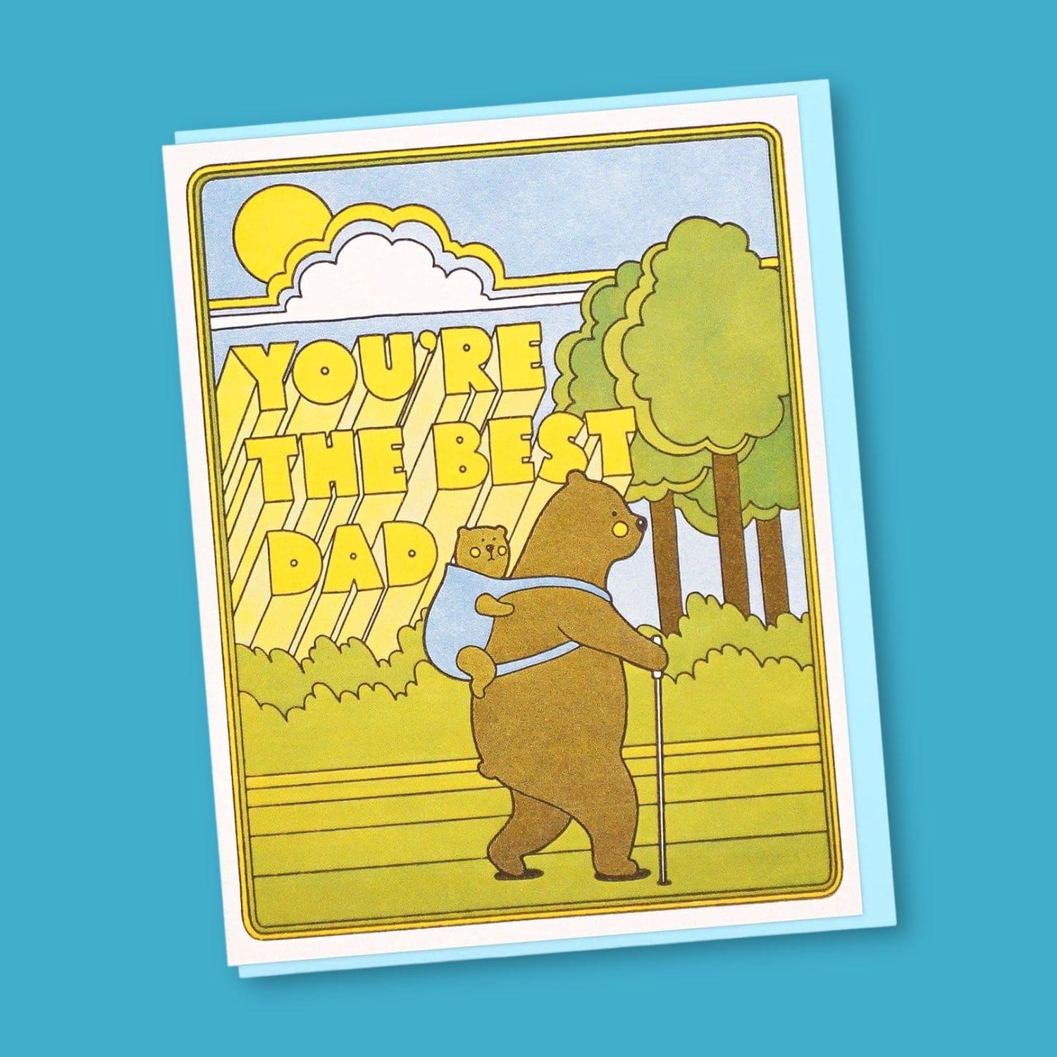 Father's Day Card - Hiking Bear - Image 2