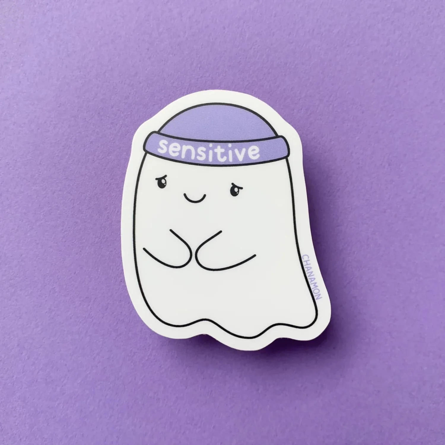 Sensitive Ghost Die Cut Vinyl Sticker