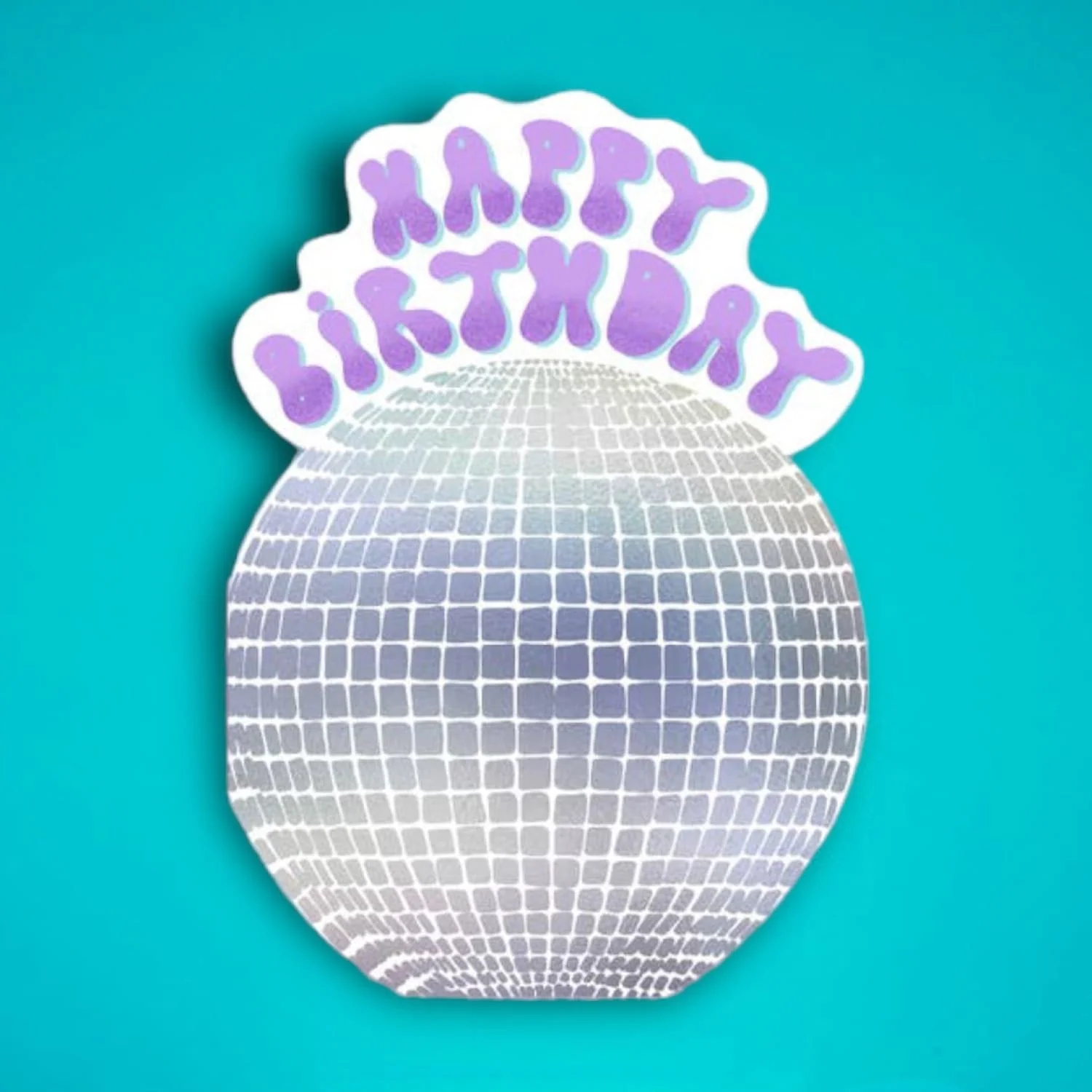 Disco Ball Foil Birthday Card