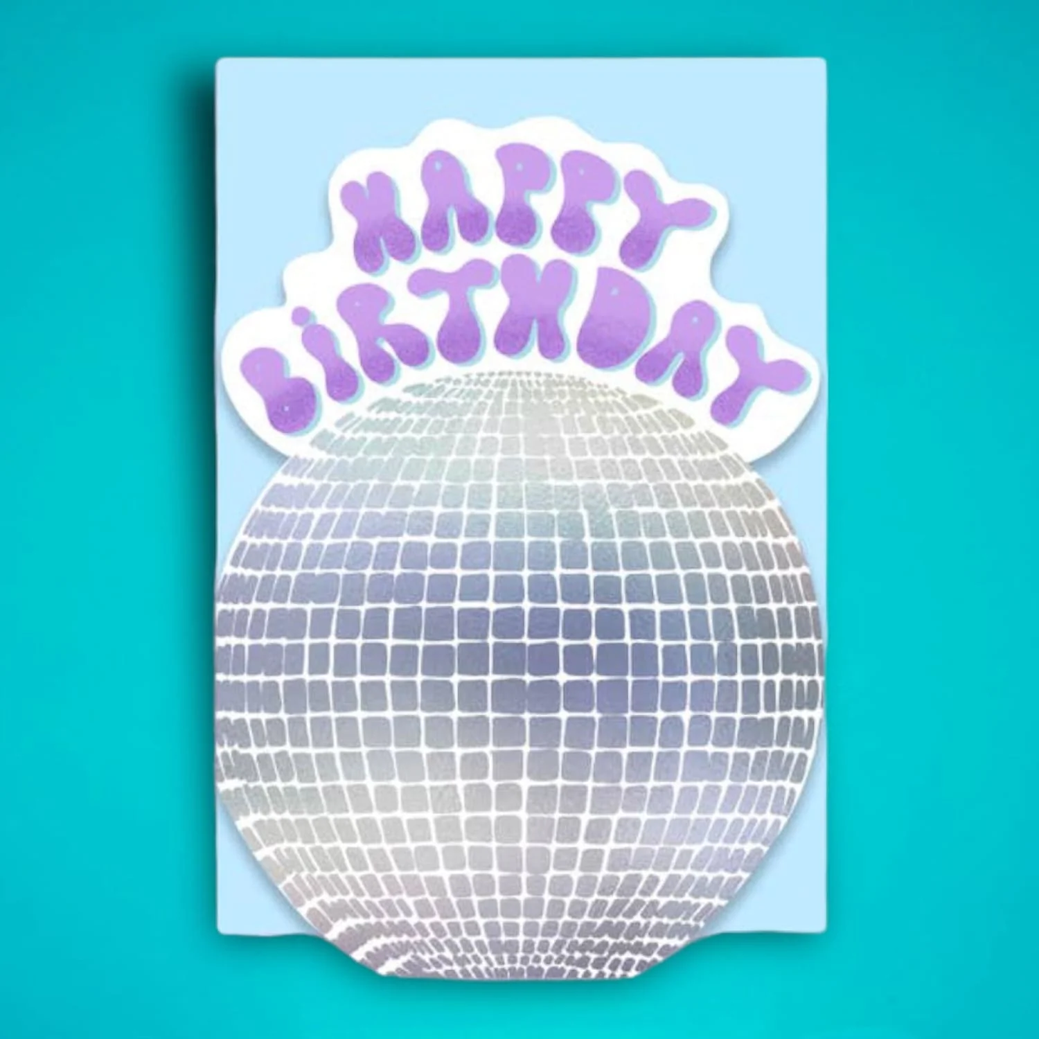 Disco Ball Foil Birthday Card - Image 3
