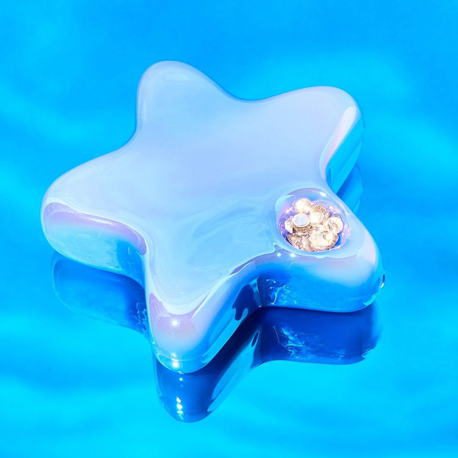 Electroplated Star Hand Pipe - Blue