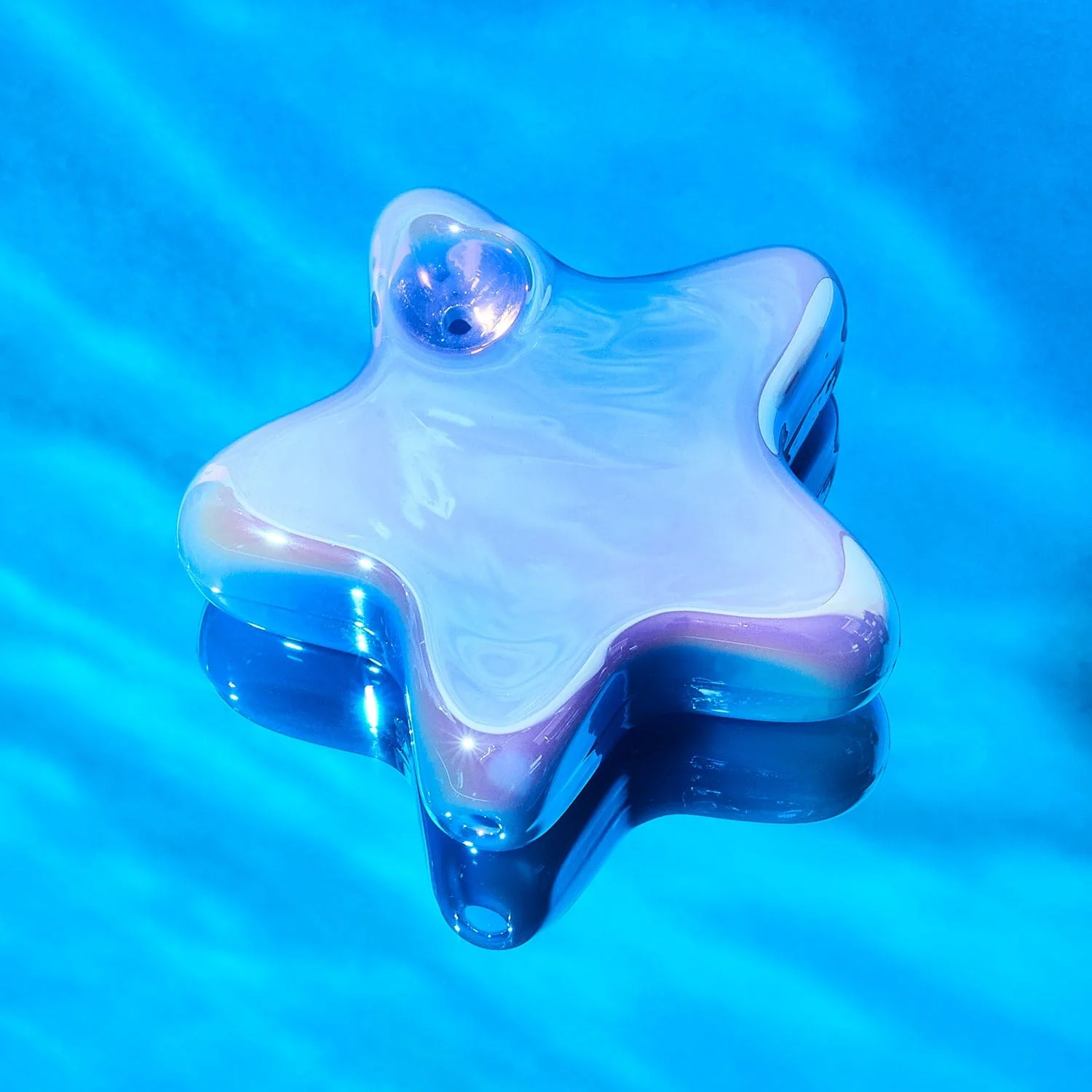 Electroplated Star Hand Pipe - Blue - Image 4