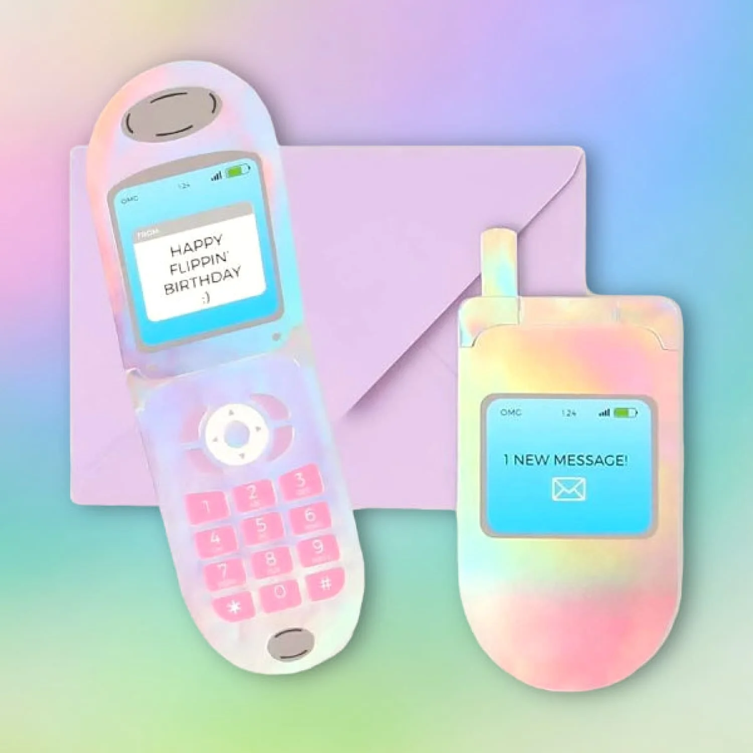 Flip Phone Birthday Pop Up Greeting Card