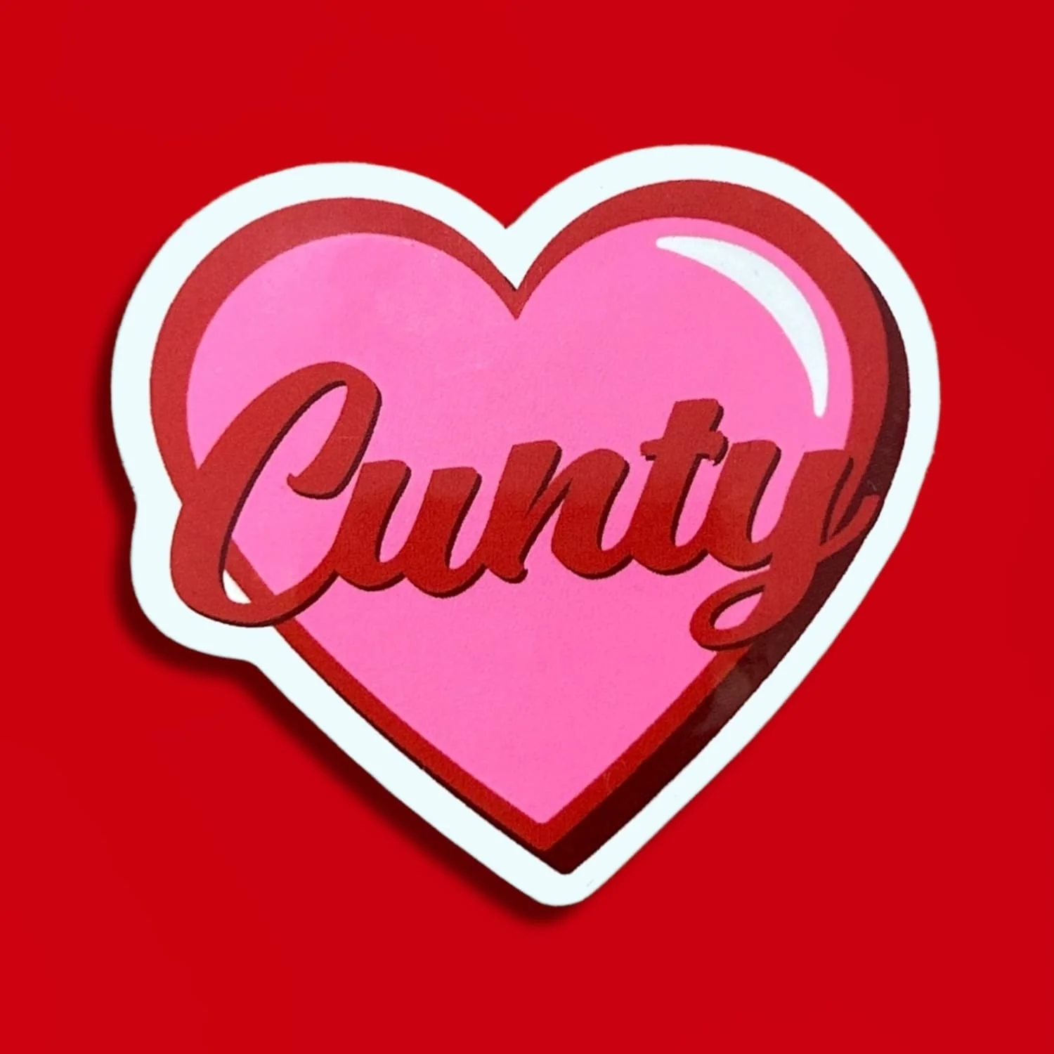 Friends NYC Cunty Heart Sticker