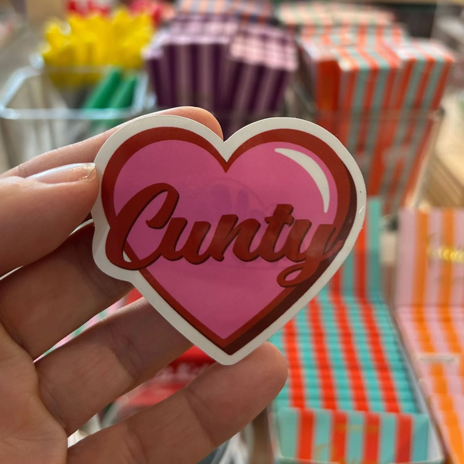 Friends NYC Cunty Heart Sticker - Image 3