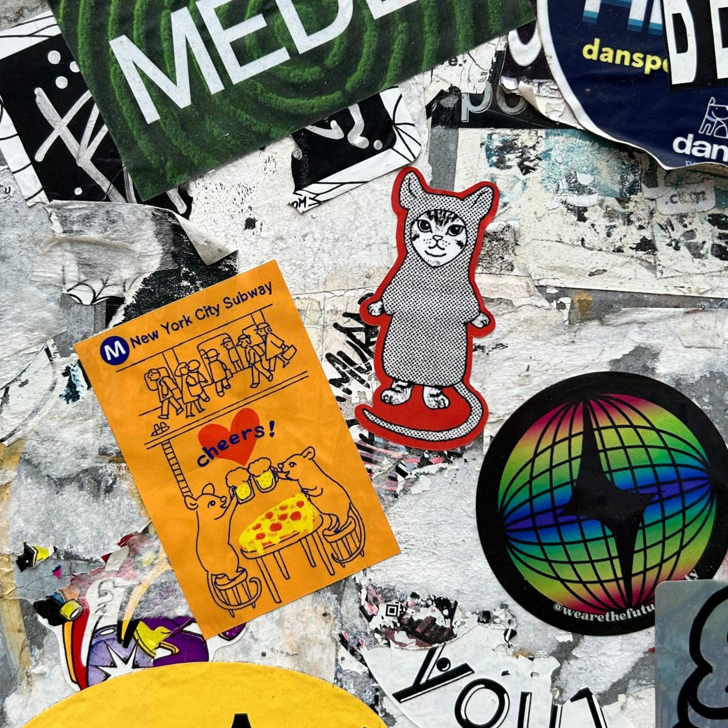 Friends NYC Pizza Rat NYC Subway Sticker - Image 2