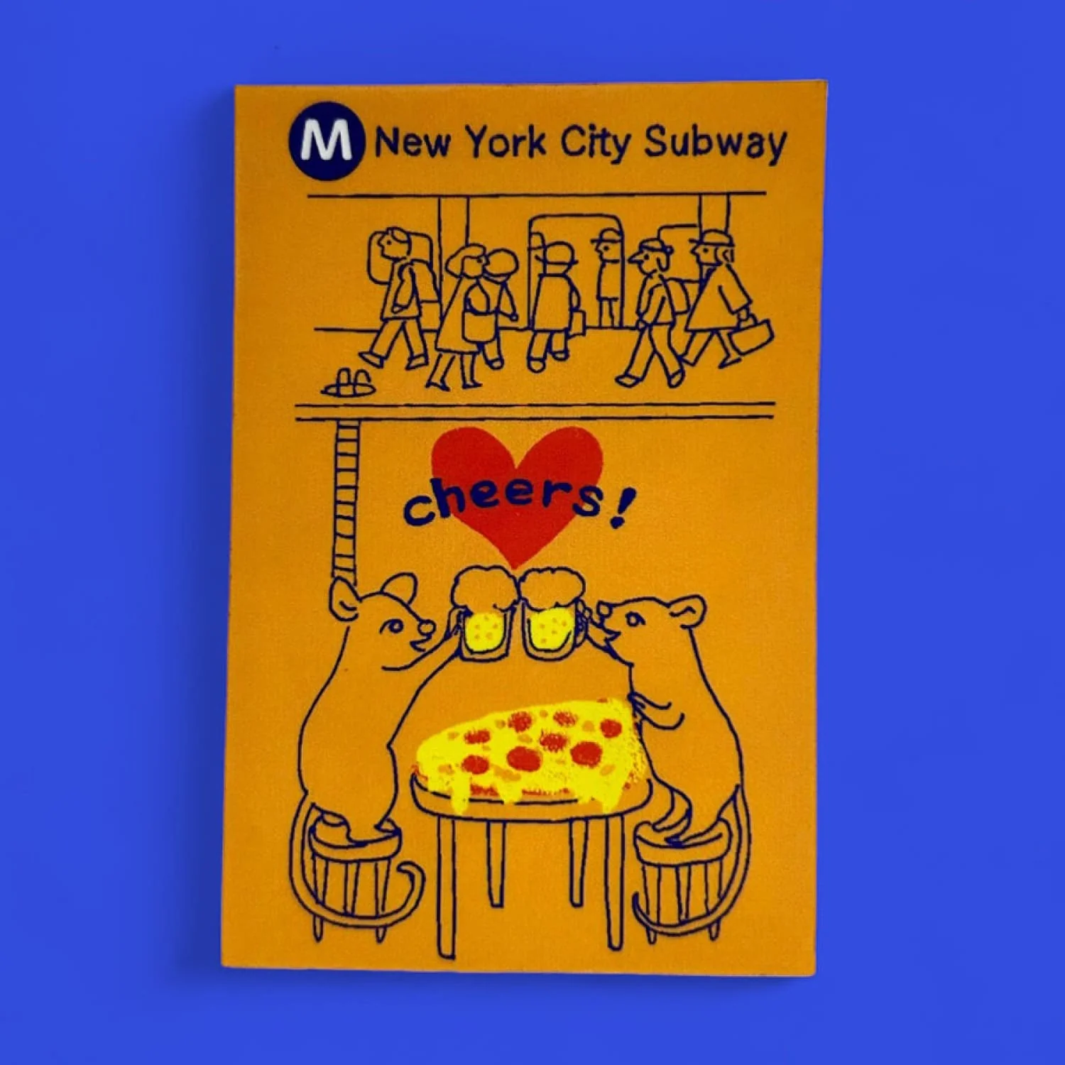 Friends NYC Pizza Rat NYC Subway Sticker - Image 3