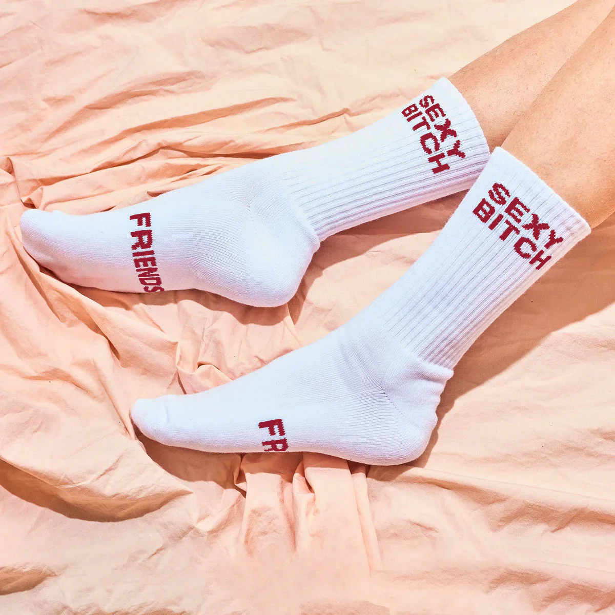 Friends NYC Red Sexy Bitch Tube Socks - Unisex - Image 3