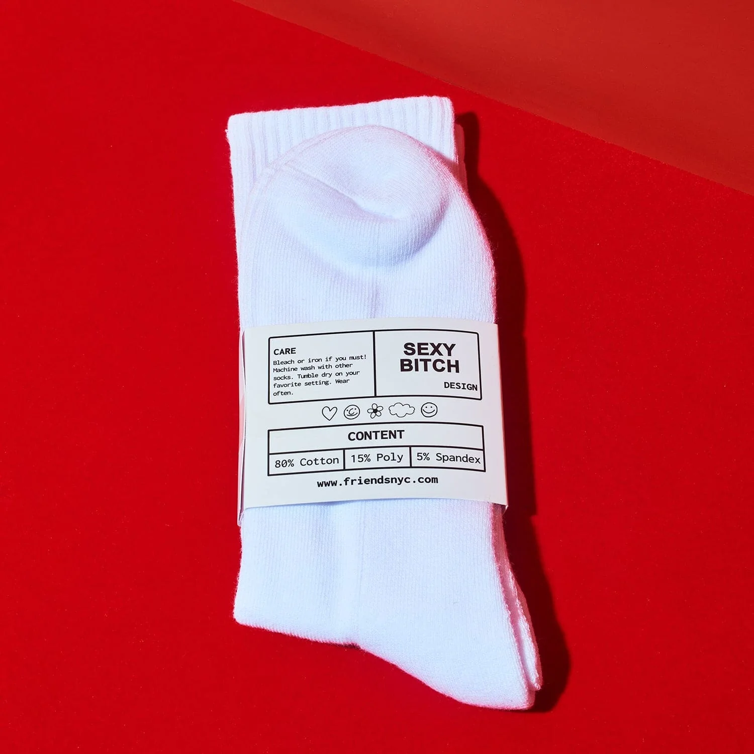 Friends NYC Red Sexy Bitch Tube Socks - Unisex - Image 4
