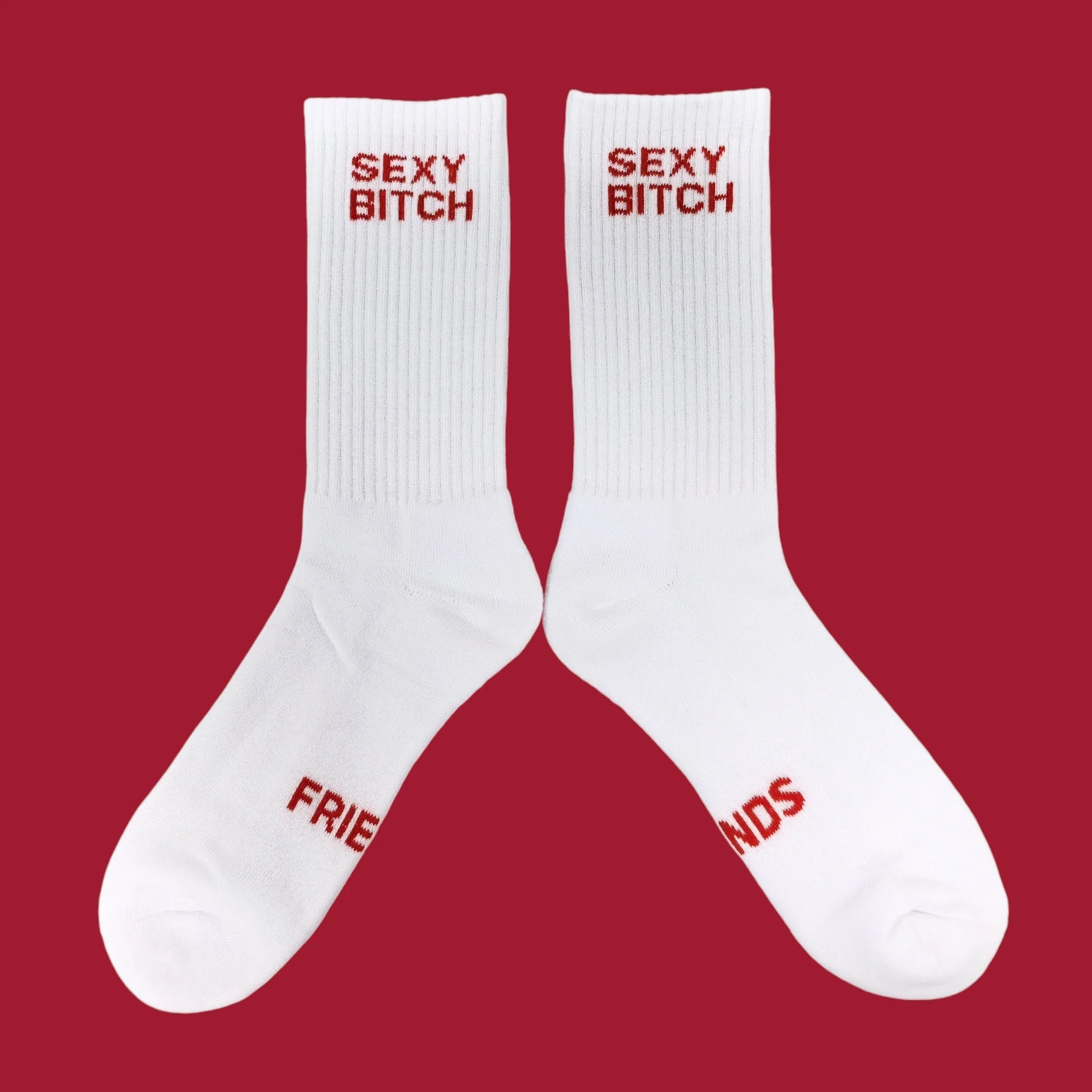 Friends NYC Red Sexy Bitch Tube Socks - Unisex - Image 5