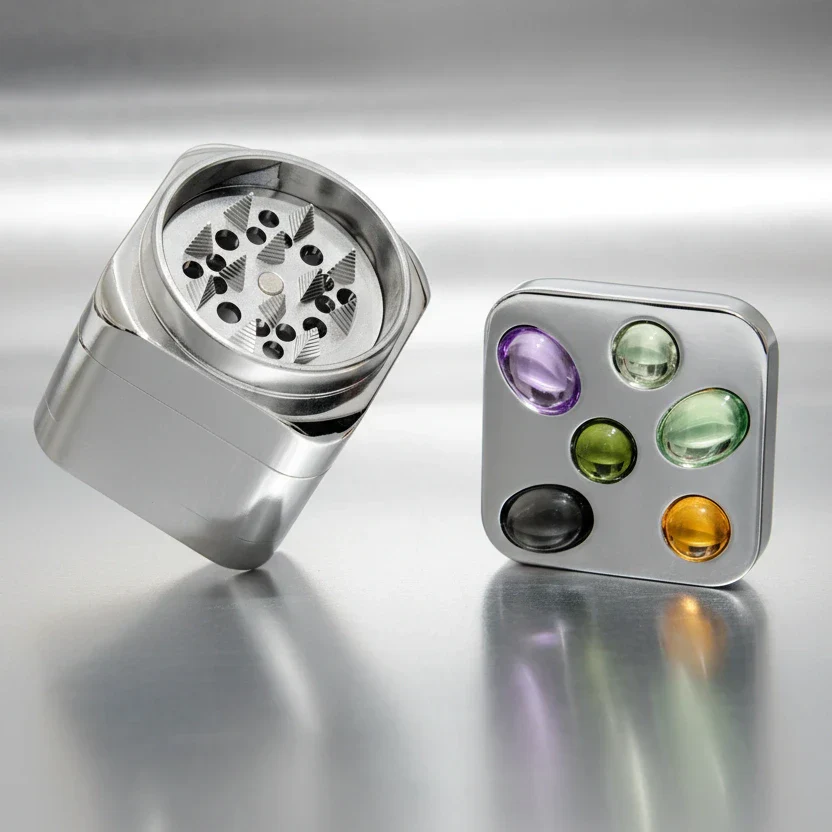 Edie Parker Gemstoned Grinder Silver - Image 3