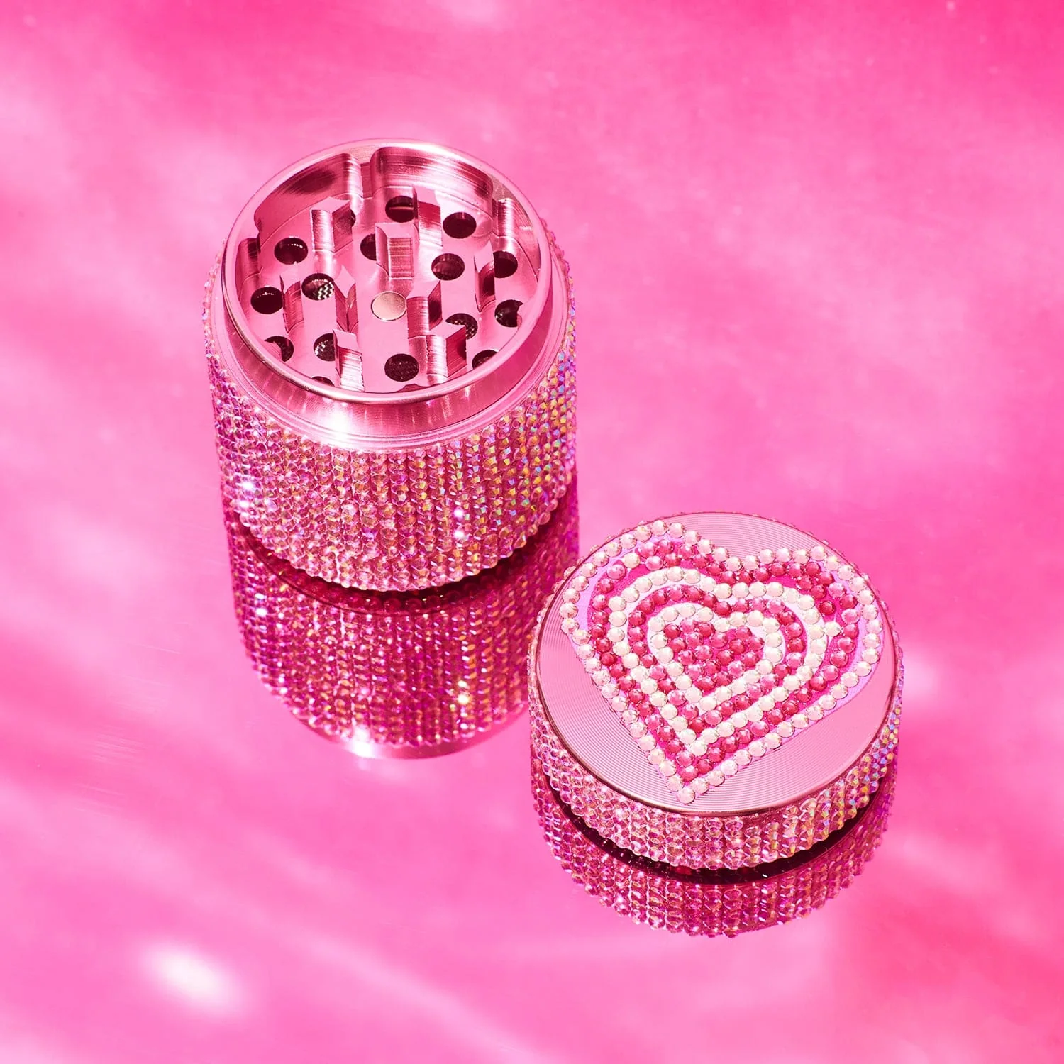 Pink Glitter Grinder - Heart