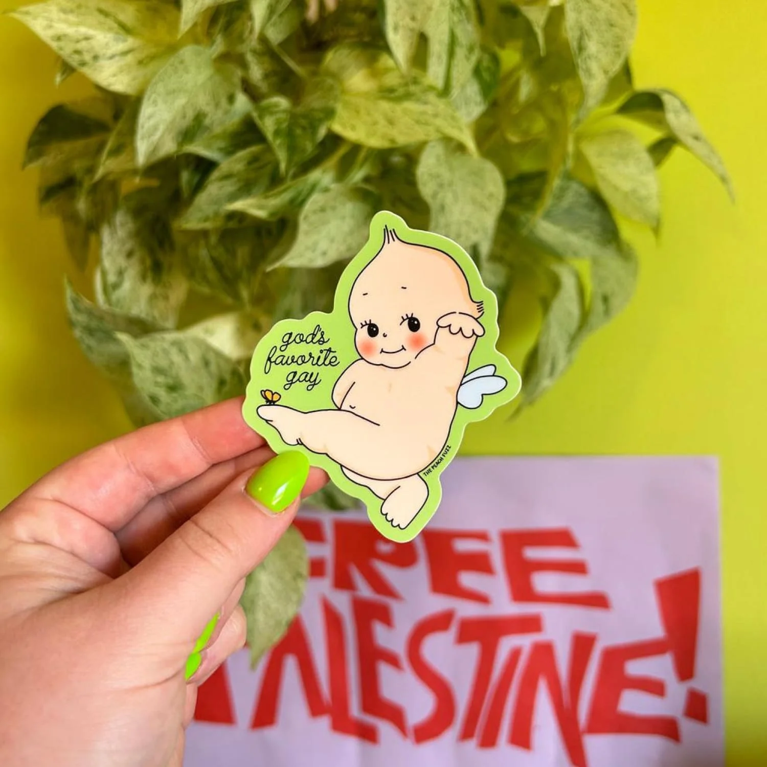 God's Favorite Gay Kewpie Sticker - Image 3