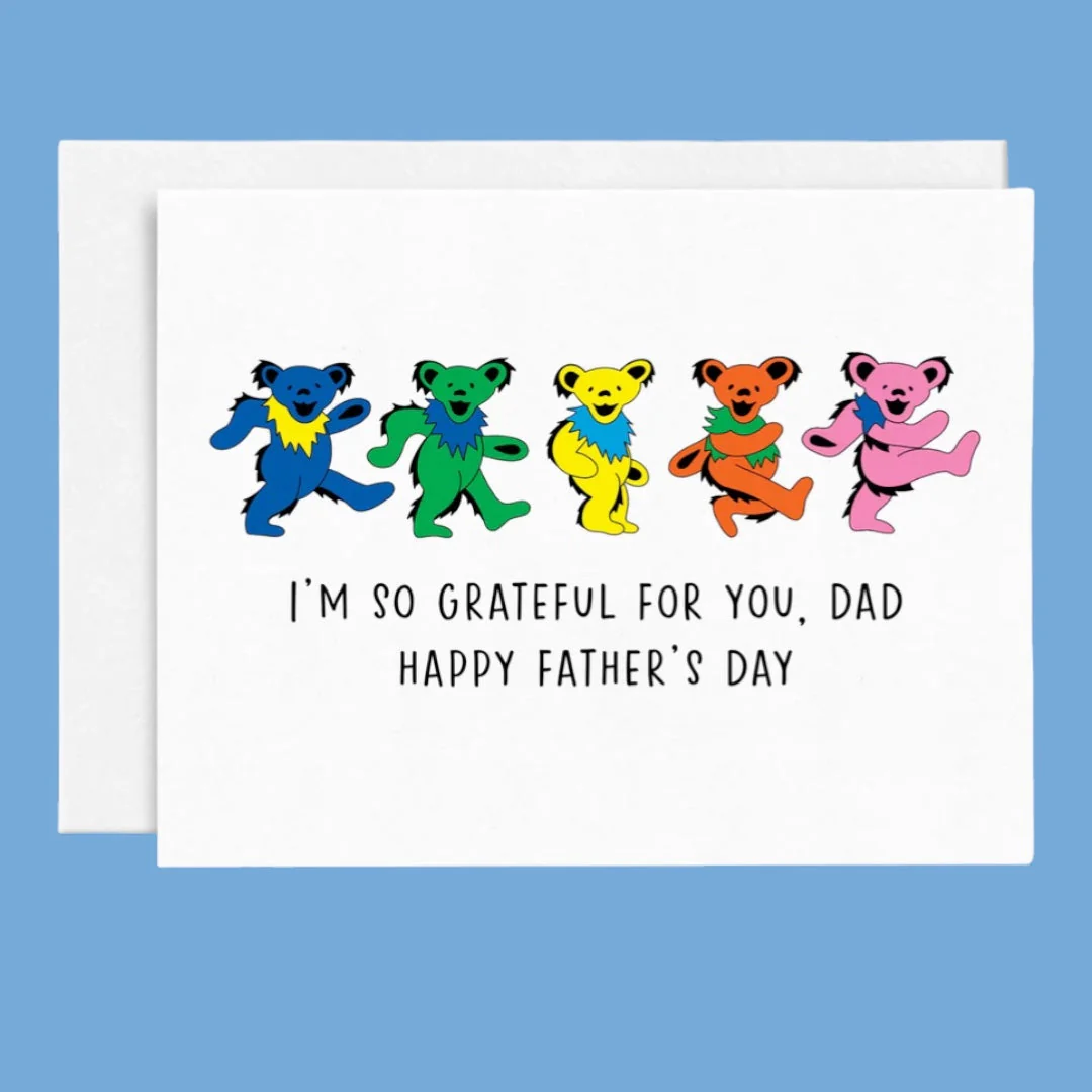 Father's Day Card - Grateful Dead Bears