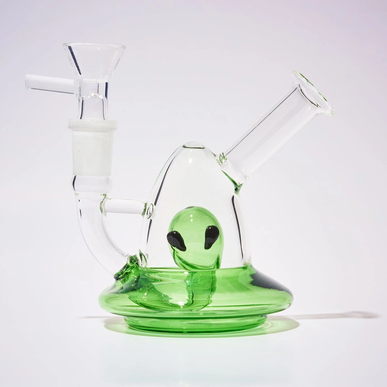 Green UFO Bubbler Glass Pipe - Image 4