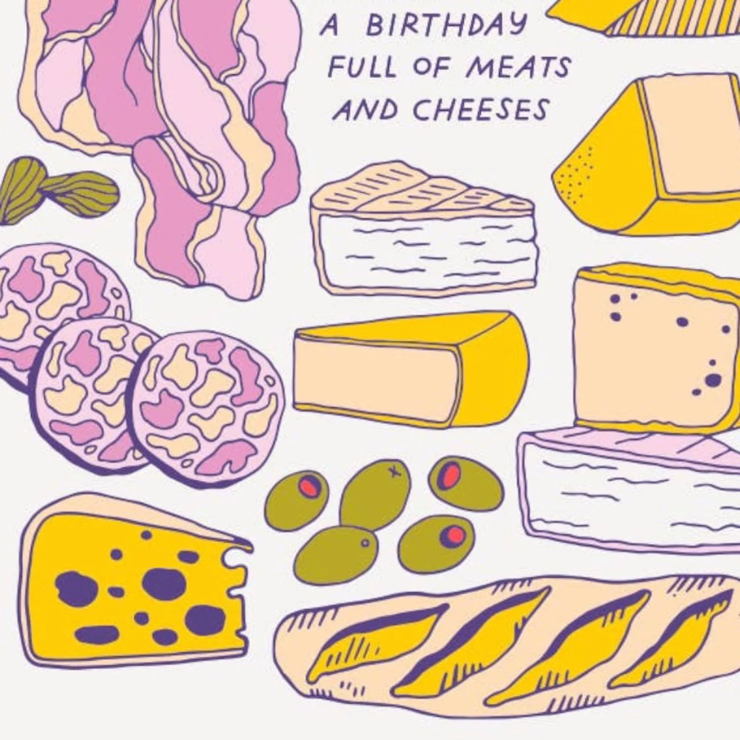 Meats and Cheeses Birthday Greeting Card - Image 3