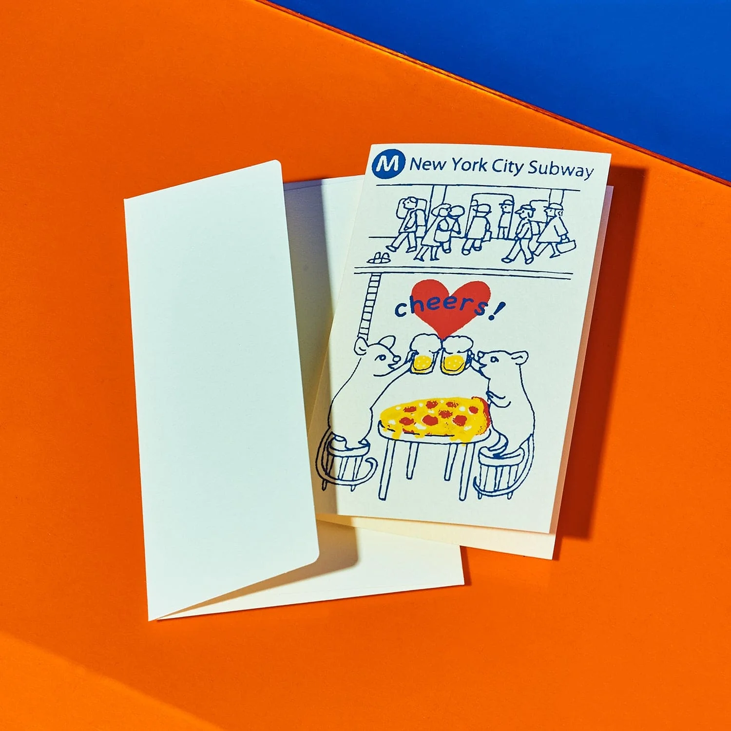 Pizza Subway Rats Silkscreen Mini Card - Image 3