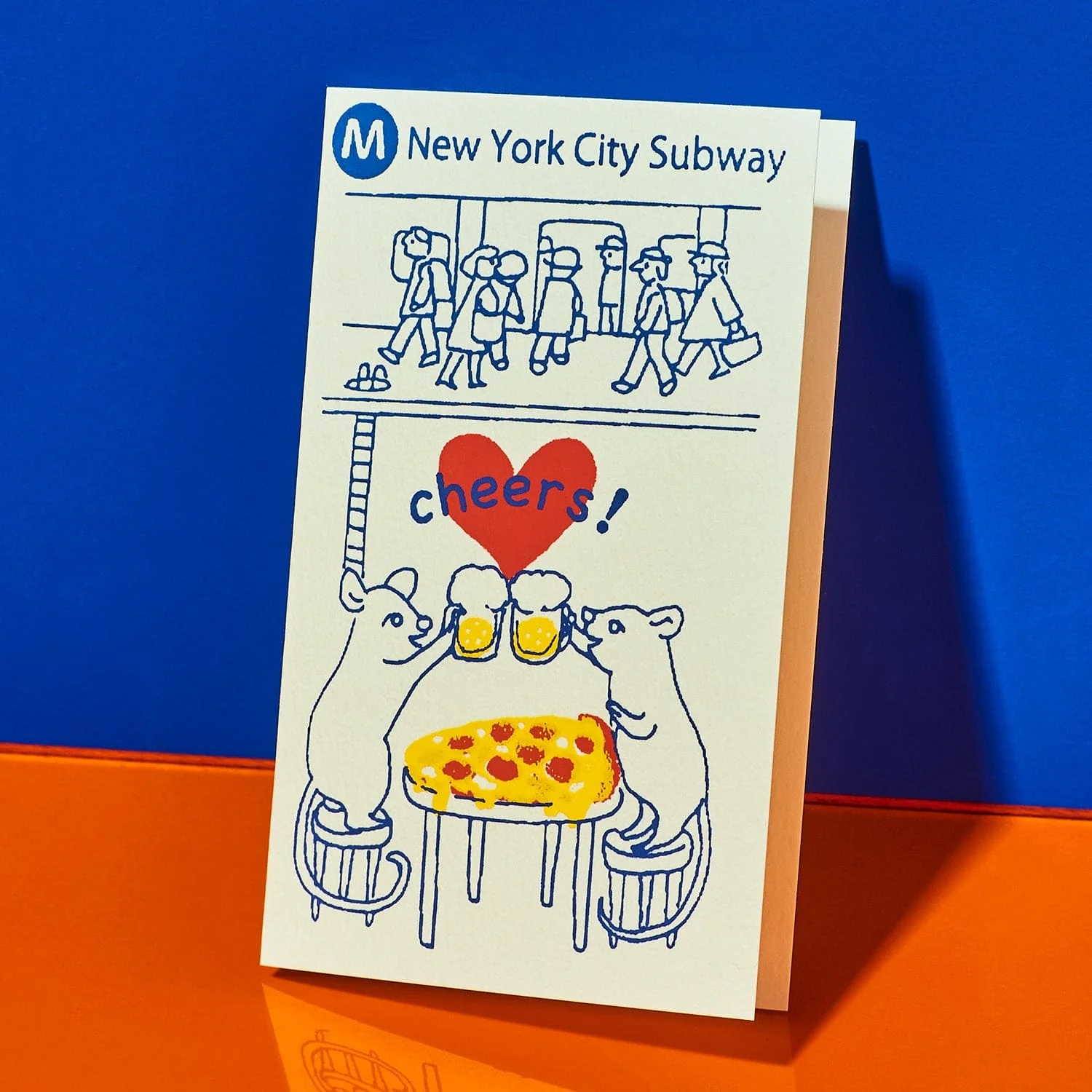 Pizza Subway Rats Silkscreen Mini Card - Image 4
