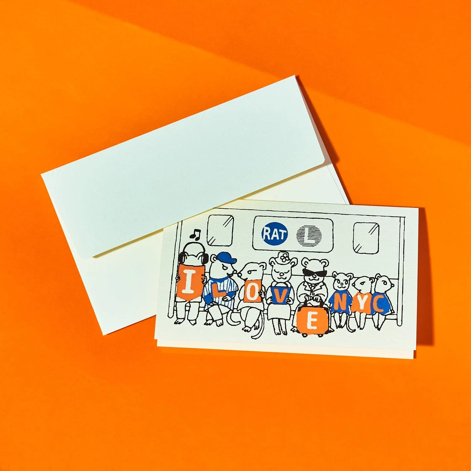 I Love NYC Rats Silkscreen Mini Card - Image 2