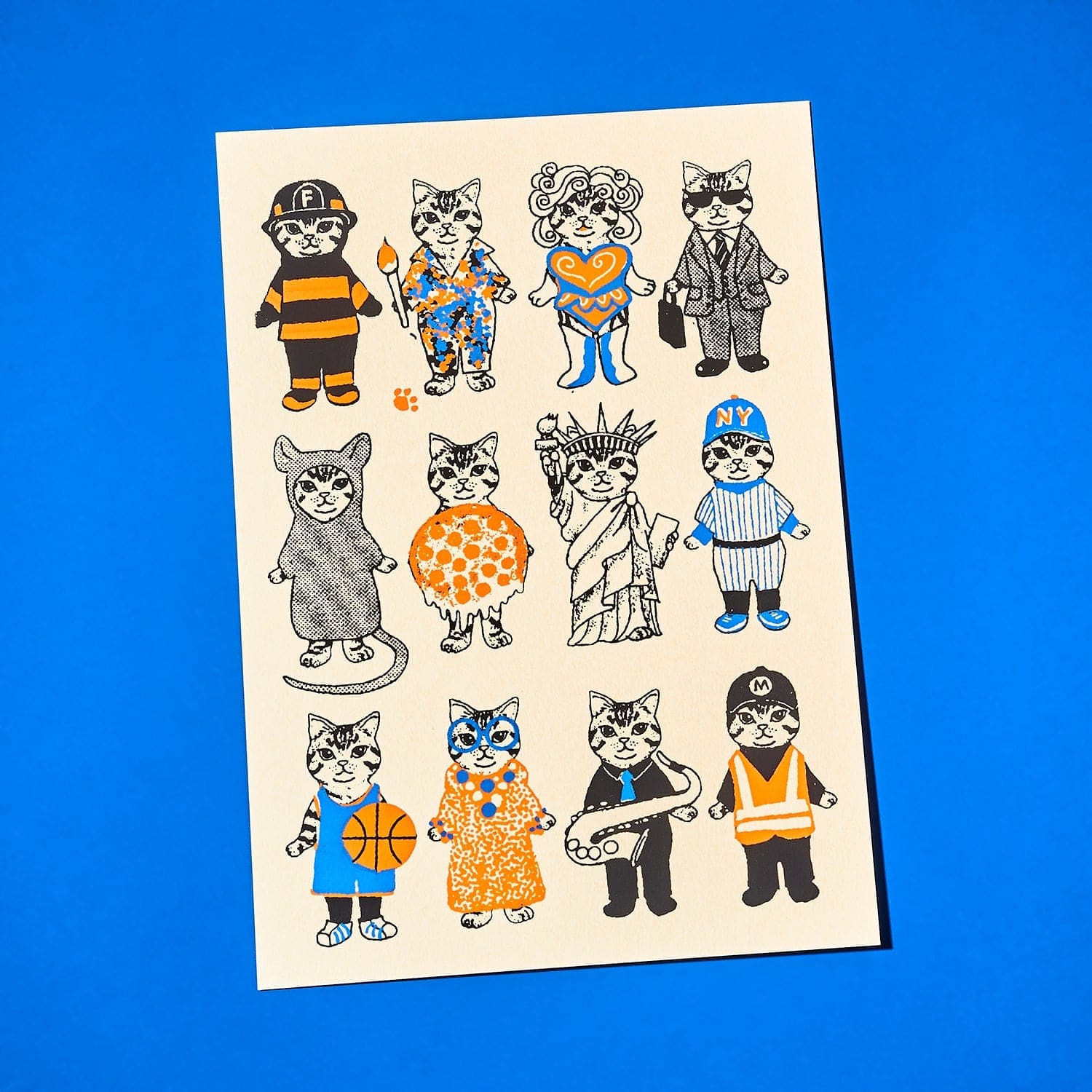 NYC Cats Silkscreen Postcard - Image 3