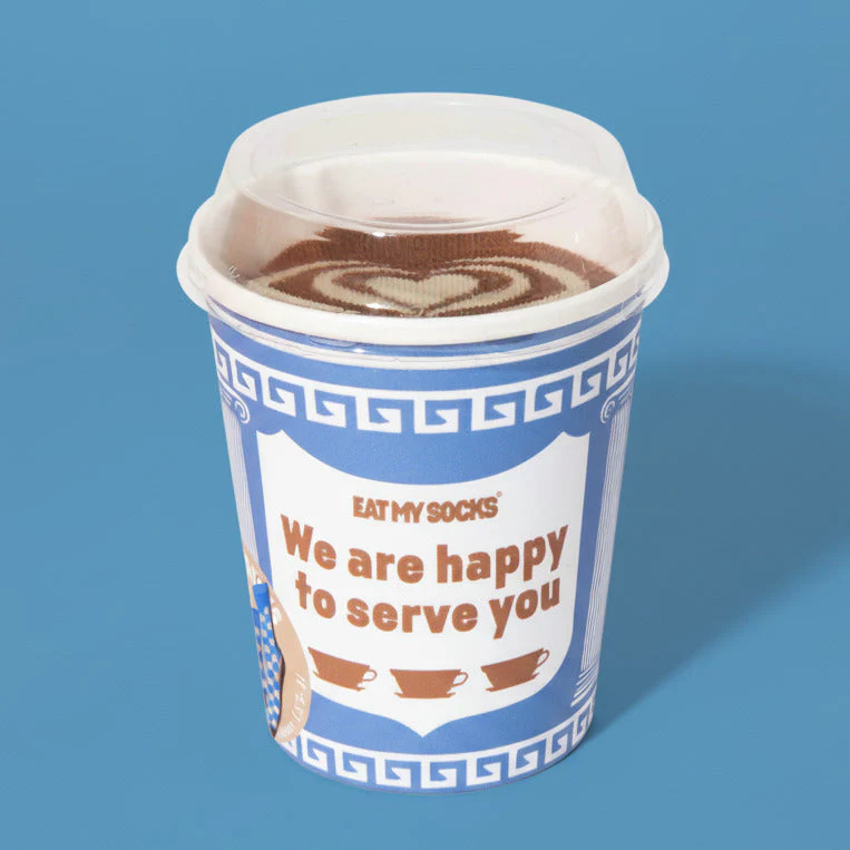 Happy To Serve You NYC Coffee Cup Socks