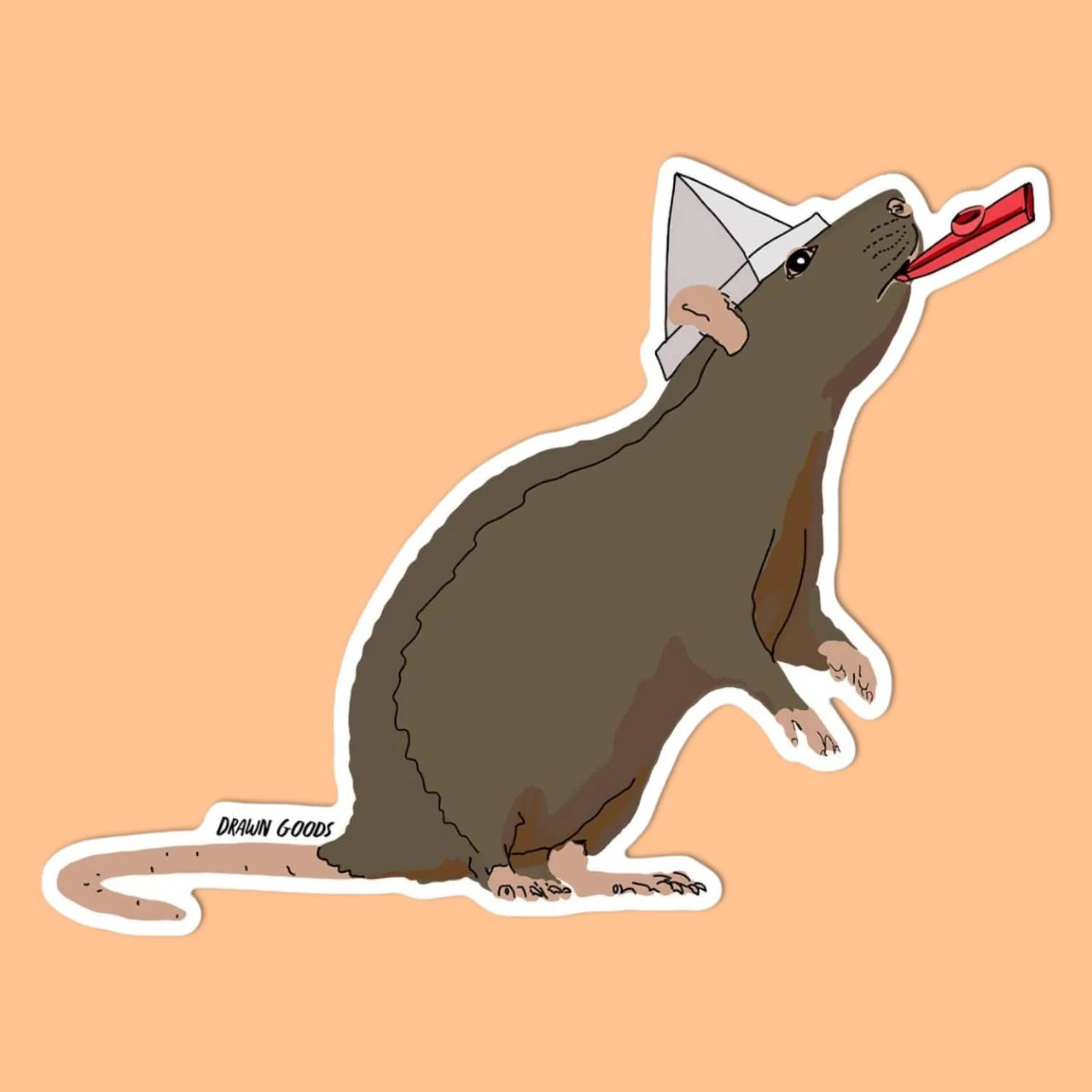 Kazoo Party Rat Sticker