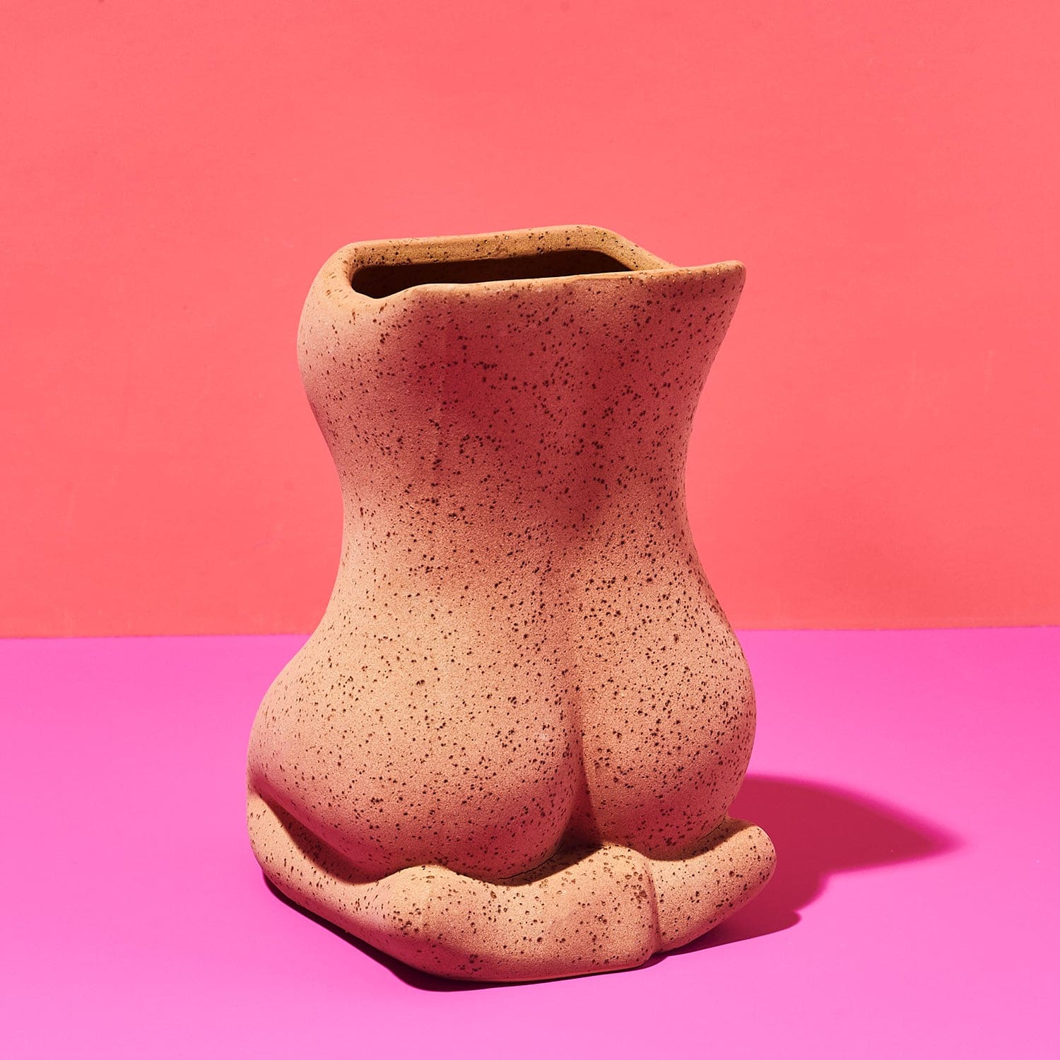 Kneeling Body Form Earthenware Vase - Image 3