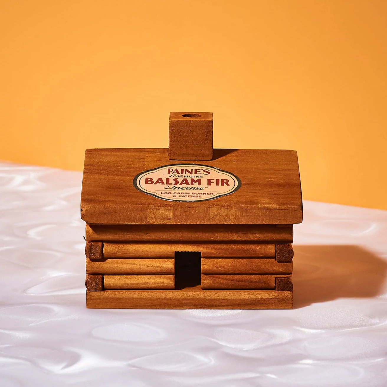 Large Log Cabin Incense and Burner - Balsam Fir