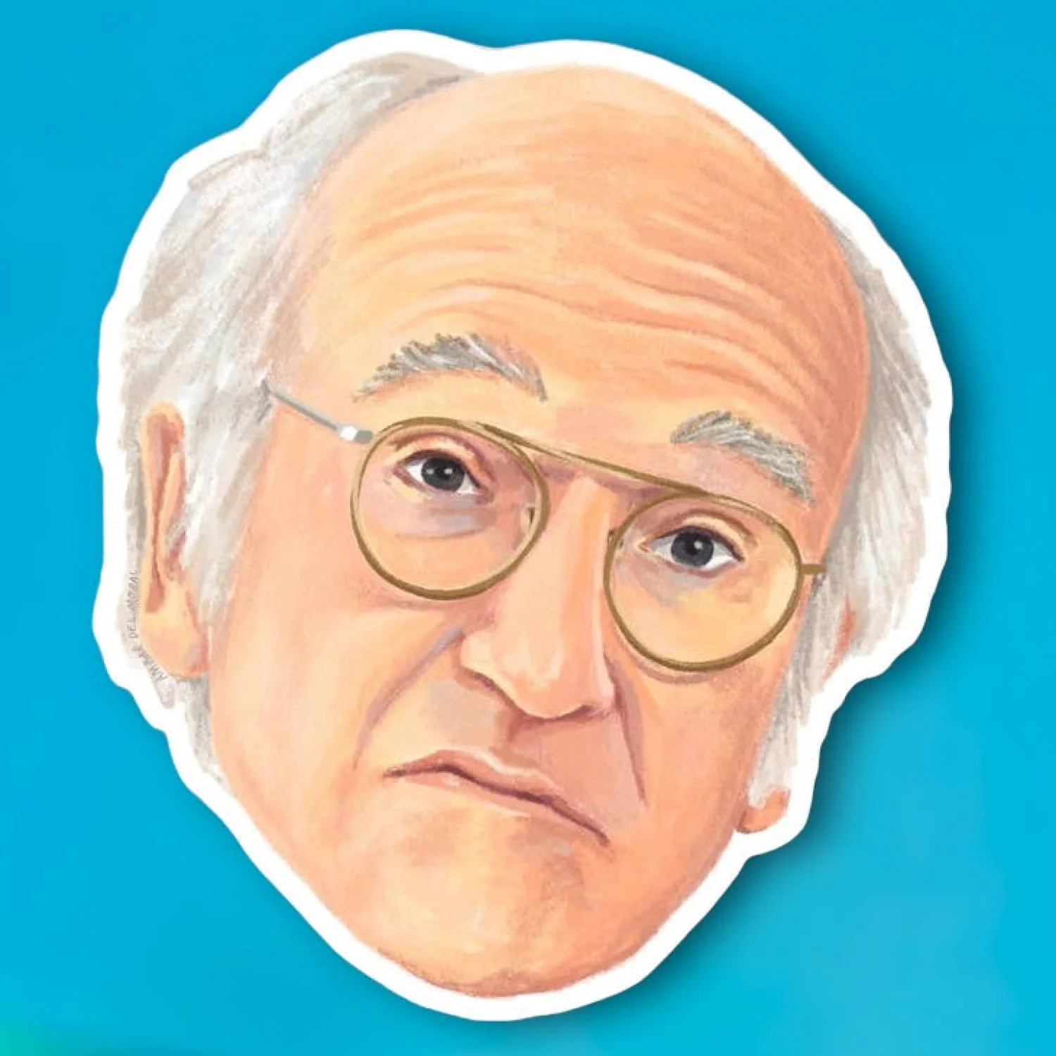 Larry David Face Sticker