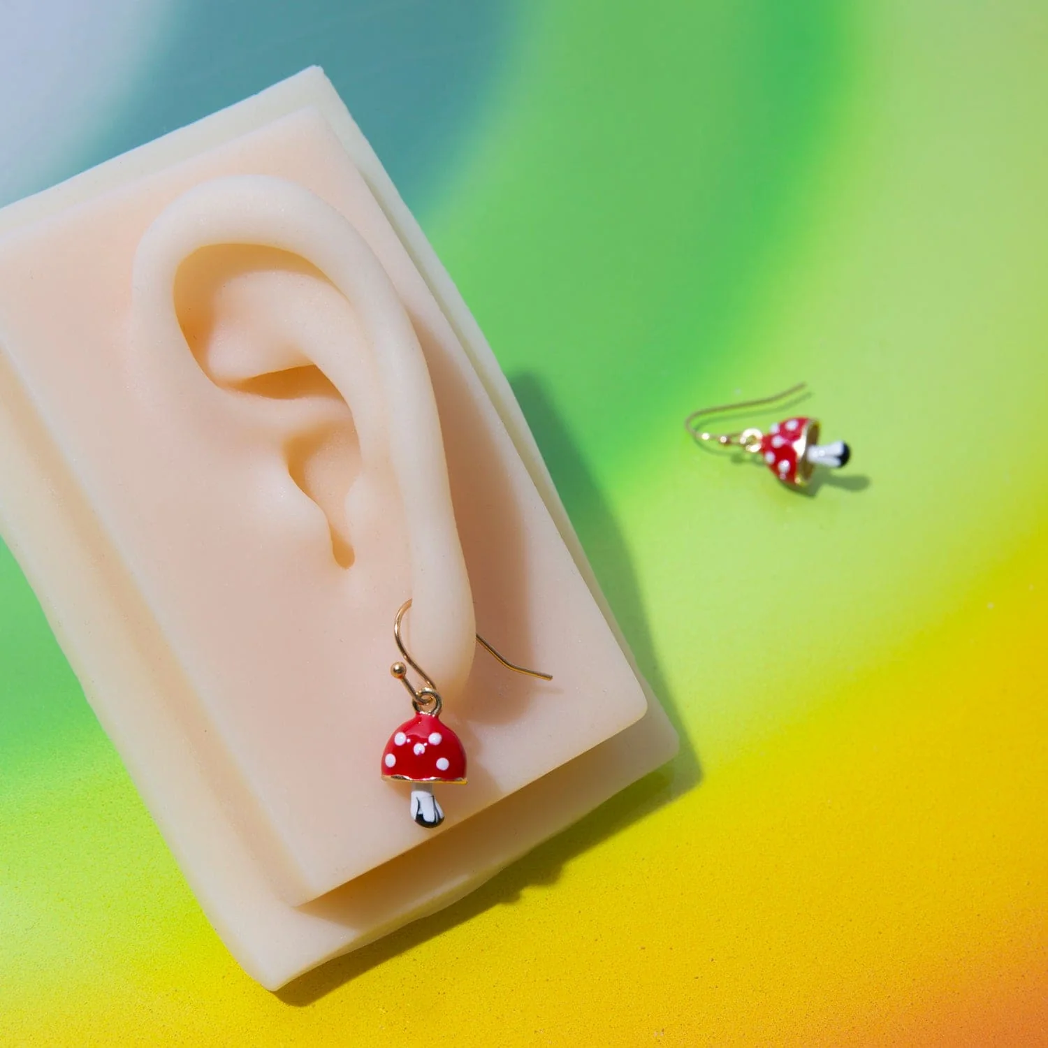 Magic Toadstool Mushroom Earrings - Image 2