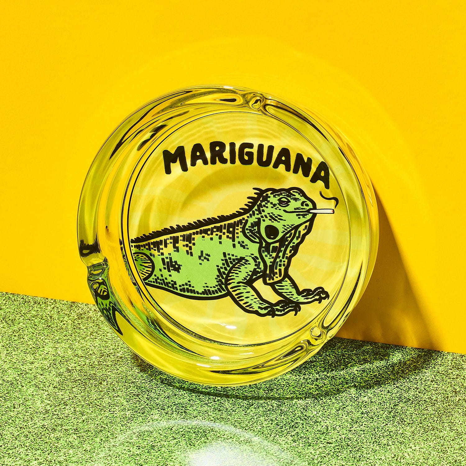 Mariguana Glass Ashtray