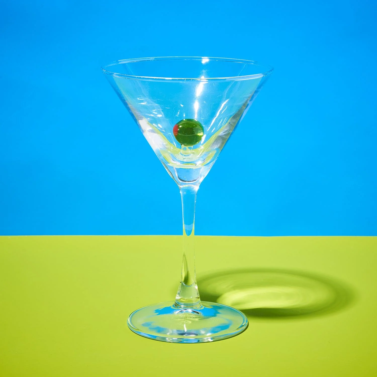 Martini Glass With Olive