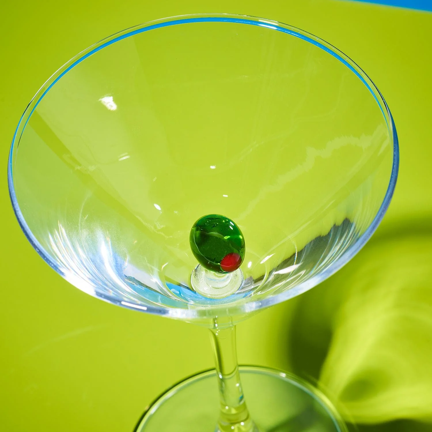 Martini Glass With Olive - Image 2