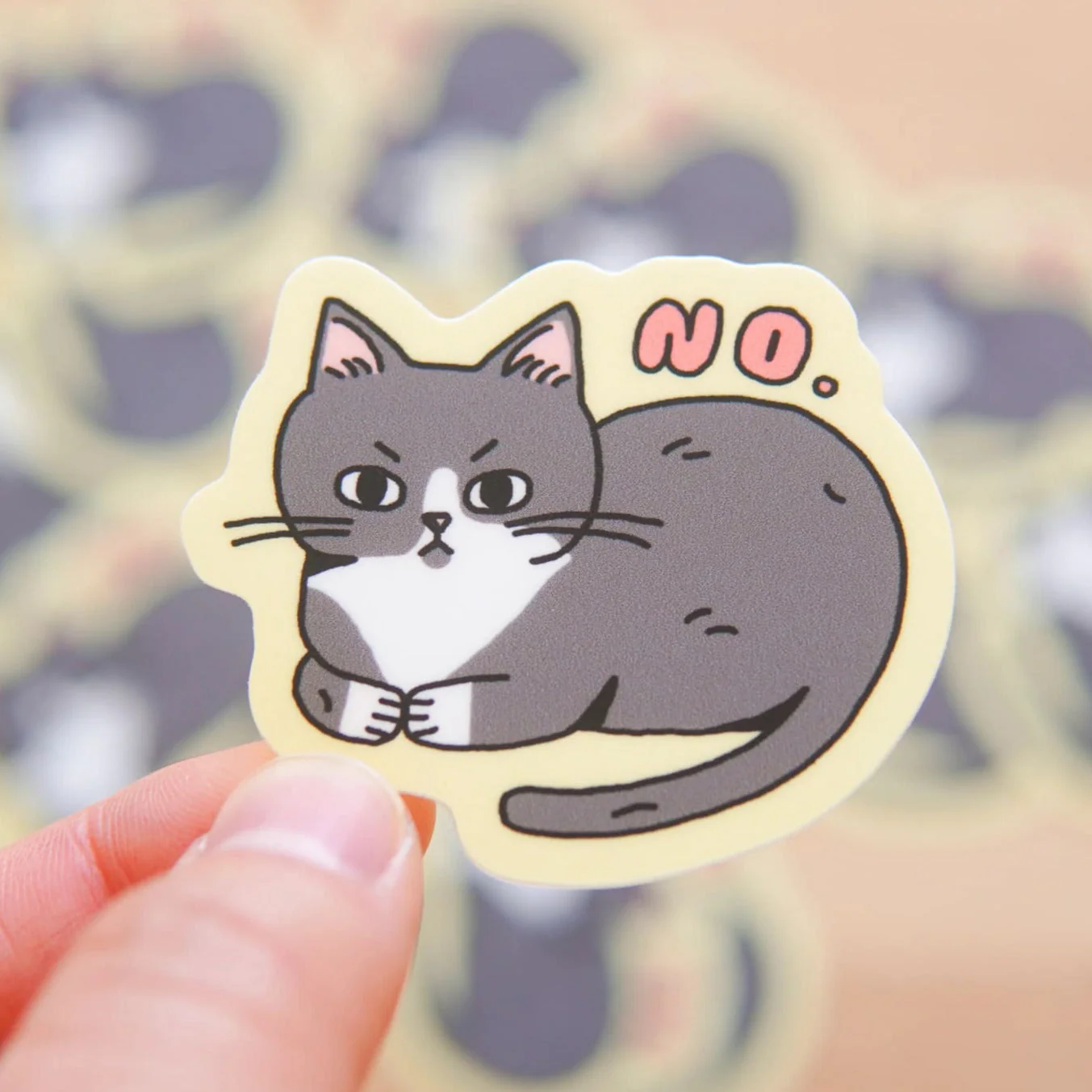 No Cat Sticker