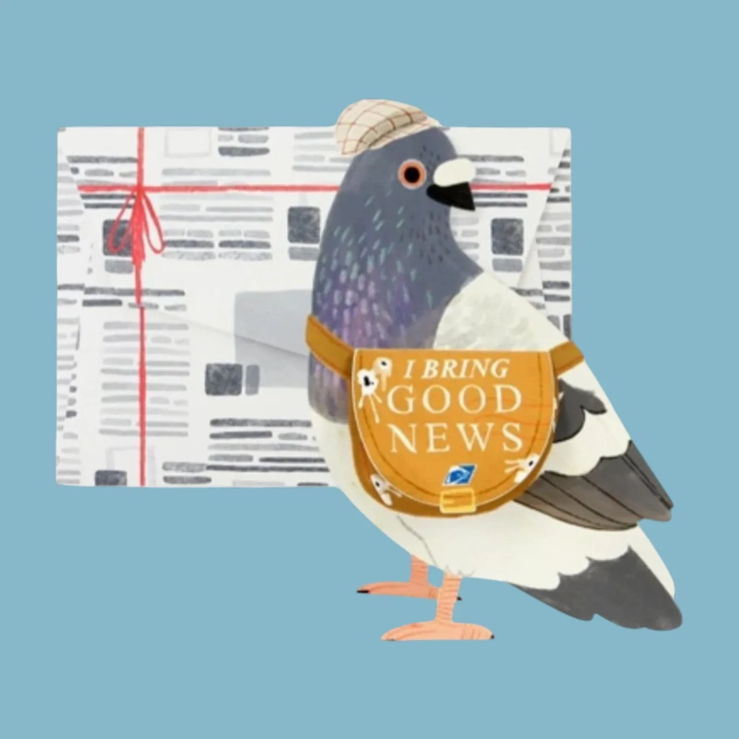 Messenger Pigeon Pop Up Greeting Card