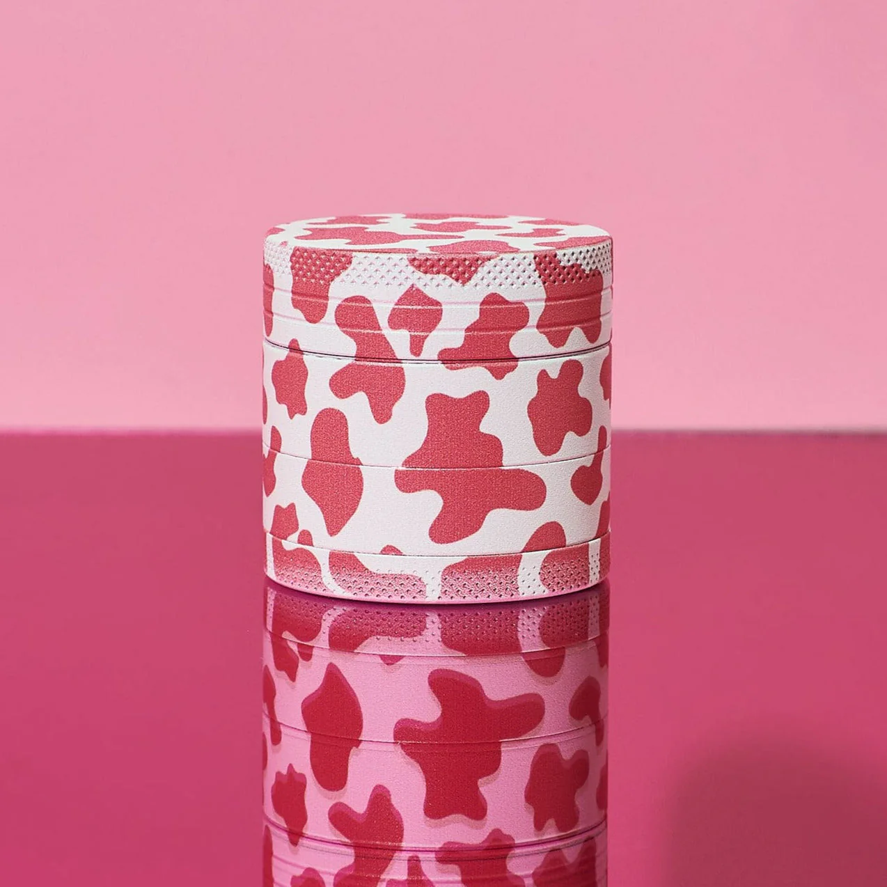 Canna Style Mini Pink Cow Print Grinder