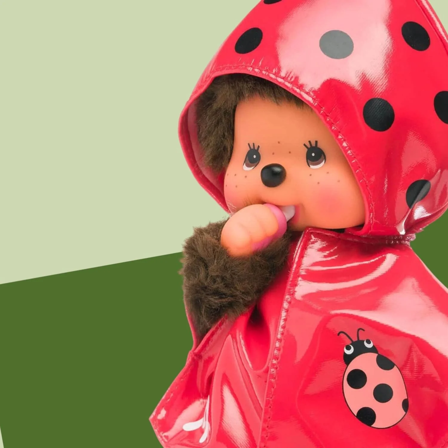 Monchhichi Doll in Ladybug Raincoat - Image 2